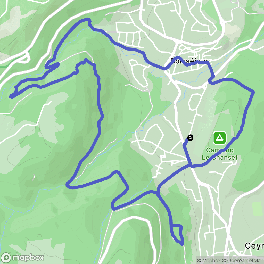 Ceyrat : carte du parcours de randonnée - France