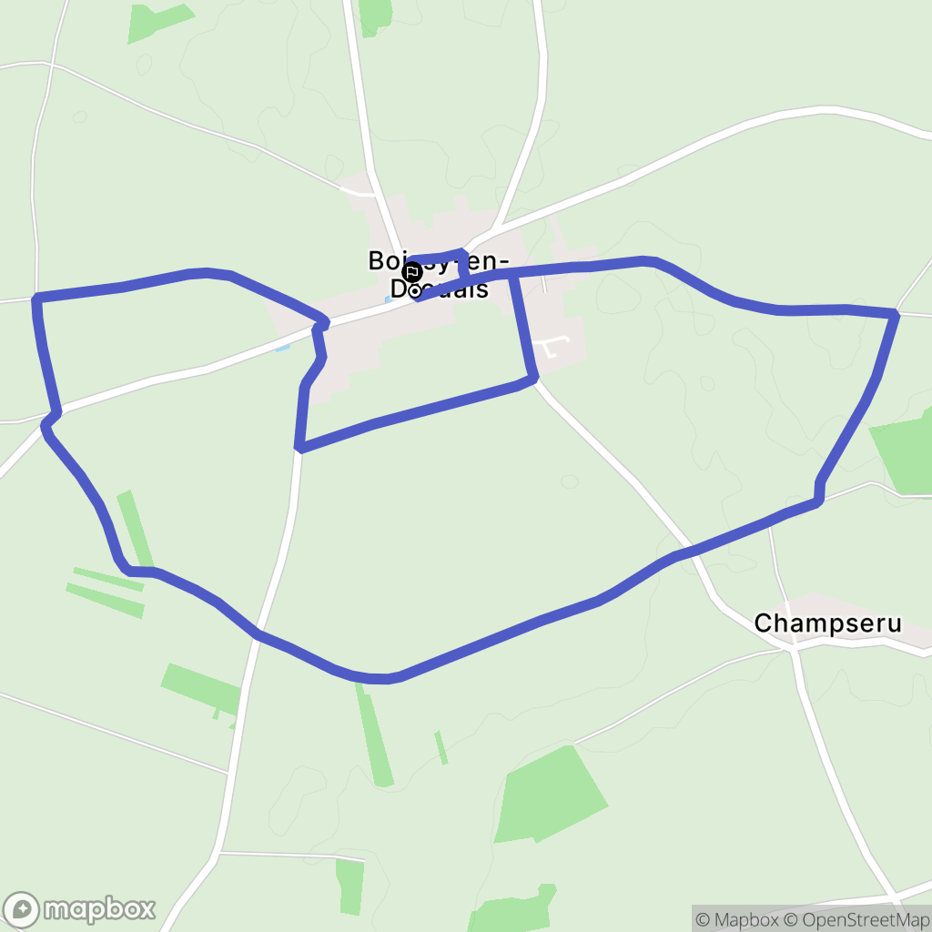 Boissy-en-Drouais : carte du parcours de randonnée - France