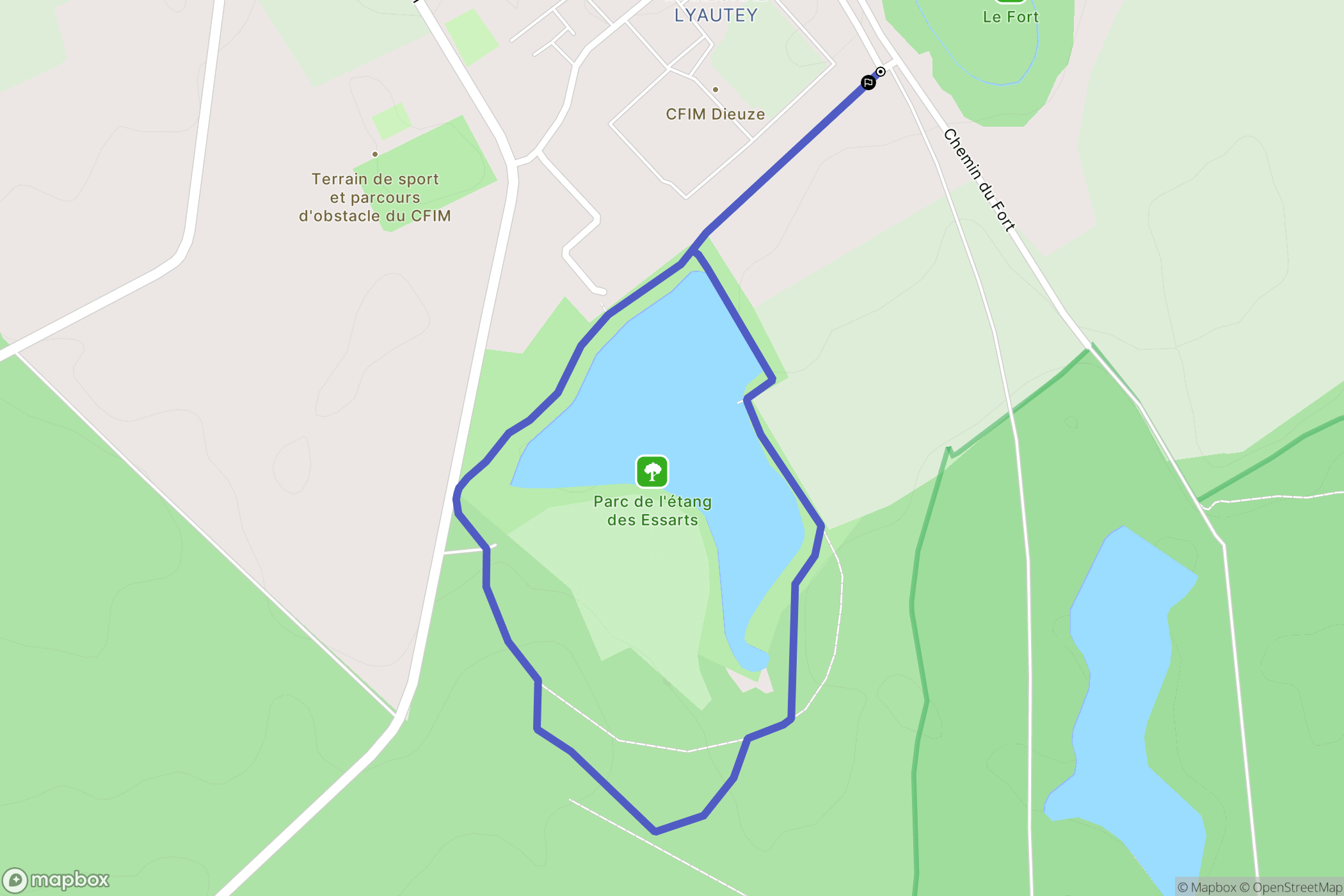 Dieuze : carte du parcours de randonnée - France