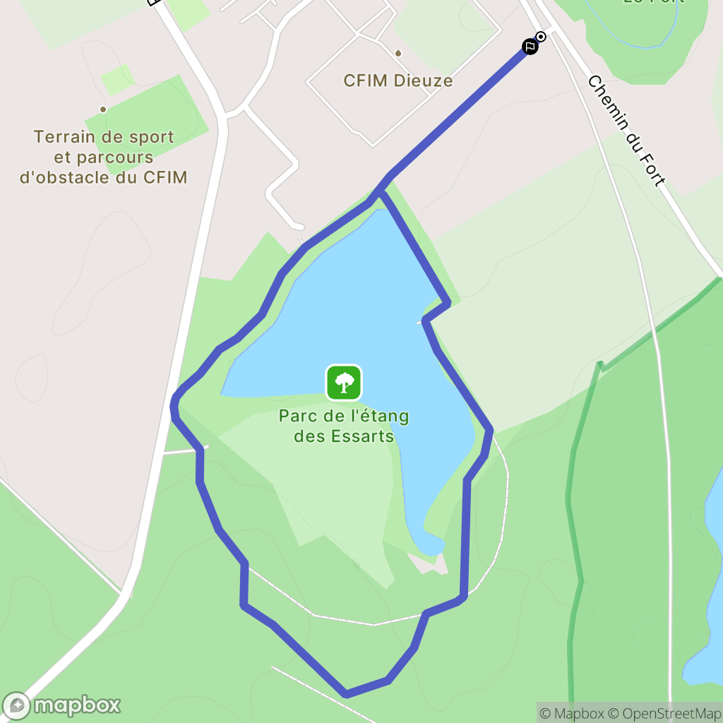Dieuze : carte du parcours de randonnée - France