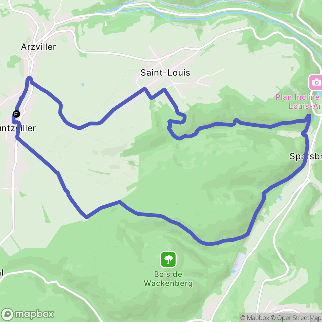 Guntzviller : carte du parcours de randonnée - France
