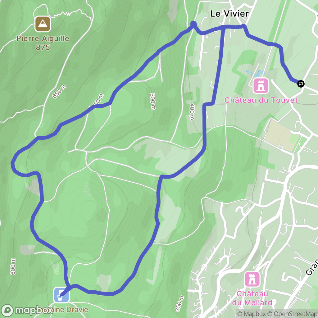 Le Touvet : carte du parcours de randonnée - France