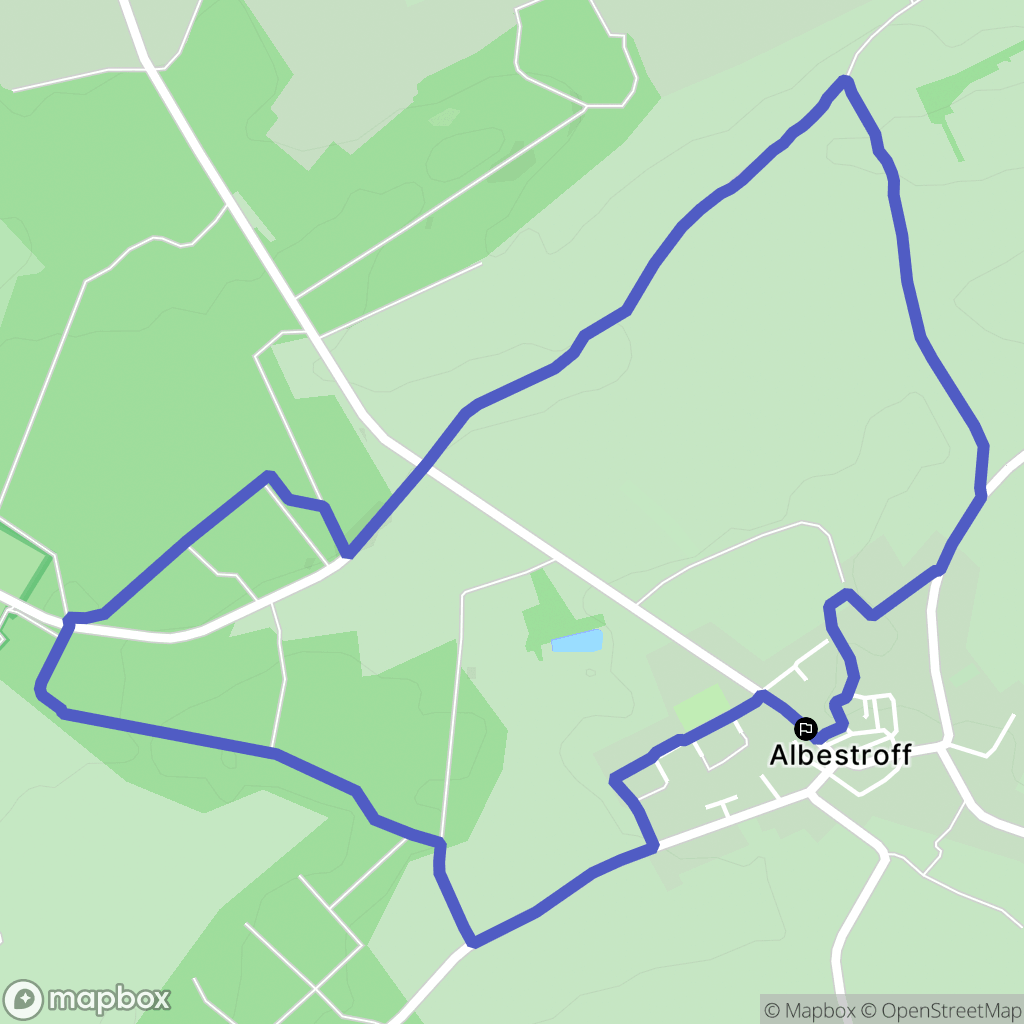 Albestroff : carte du parcours de randonnée - France