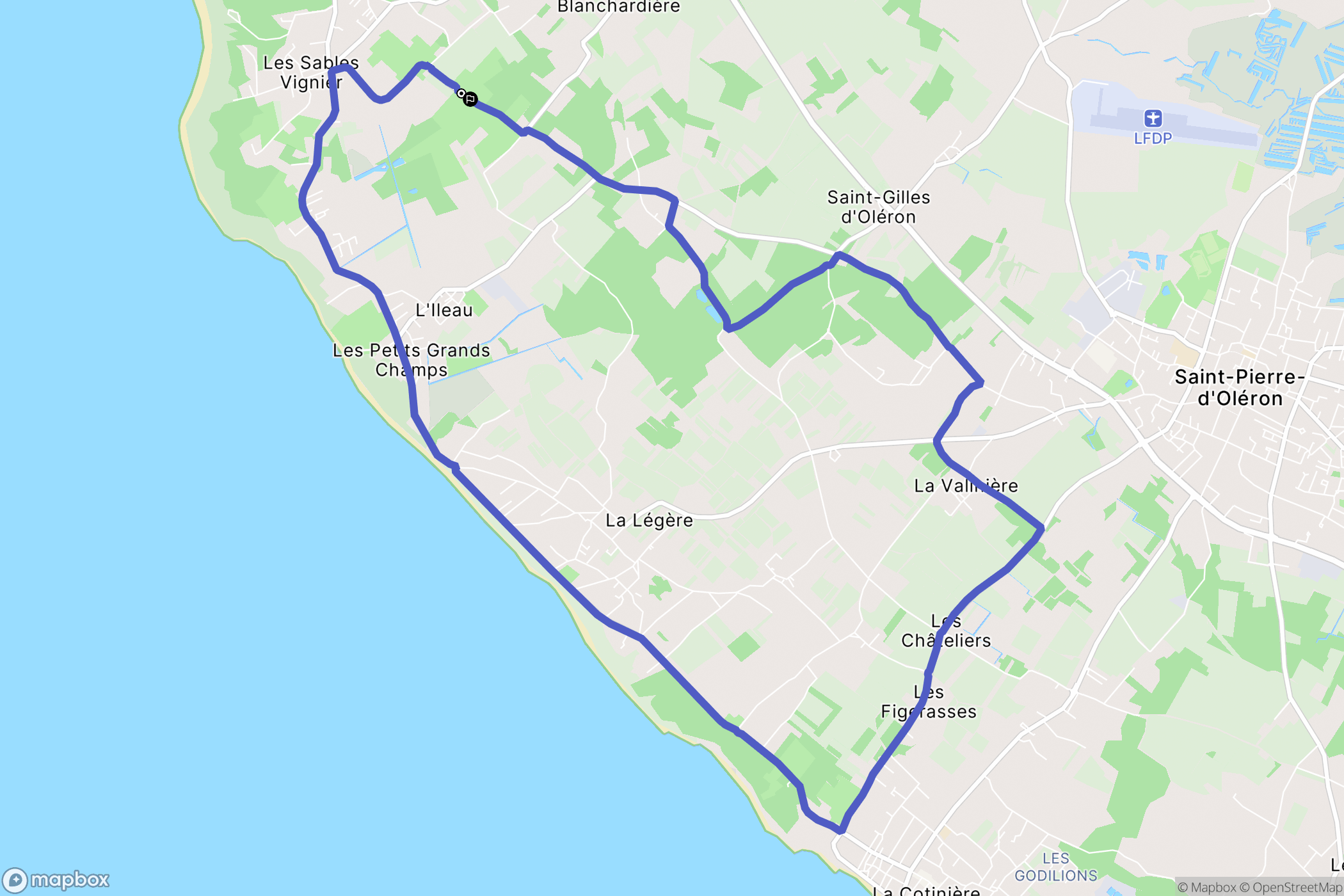 Saint-Georges-d'Oléron : carte du parcours de randonnée - France