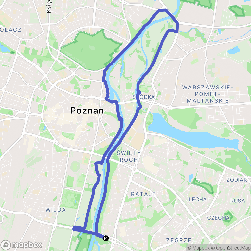 Poznań: mapa trasy - Poland