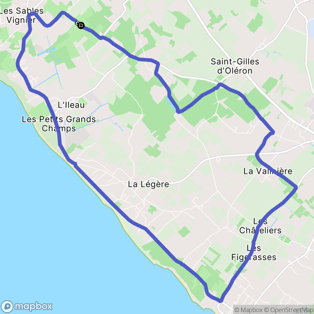 Saint-Georges-d'Oléron : carte du parcours de randonnée - France