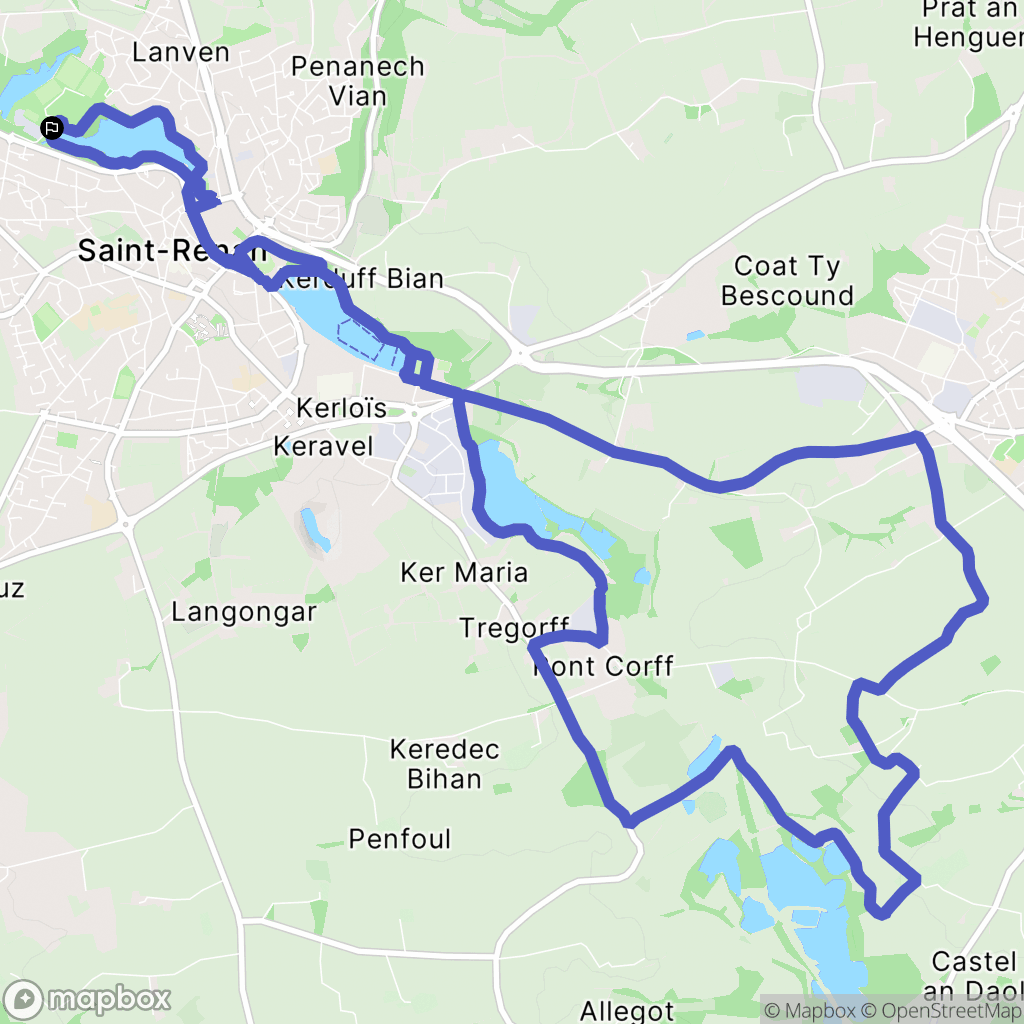 Saint-Renan : carte du parcours de randonnée - France