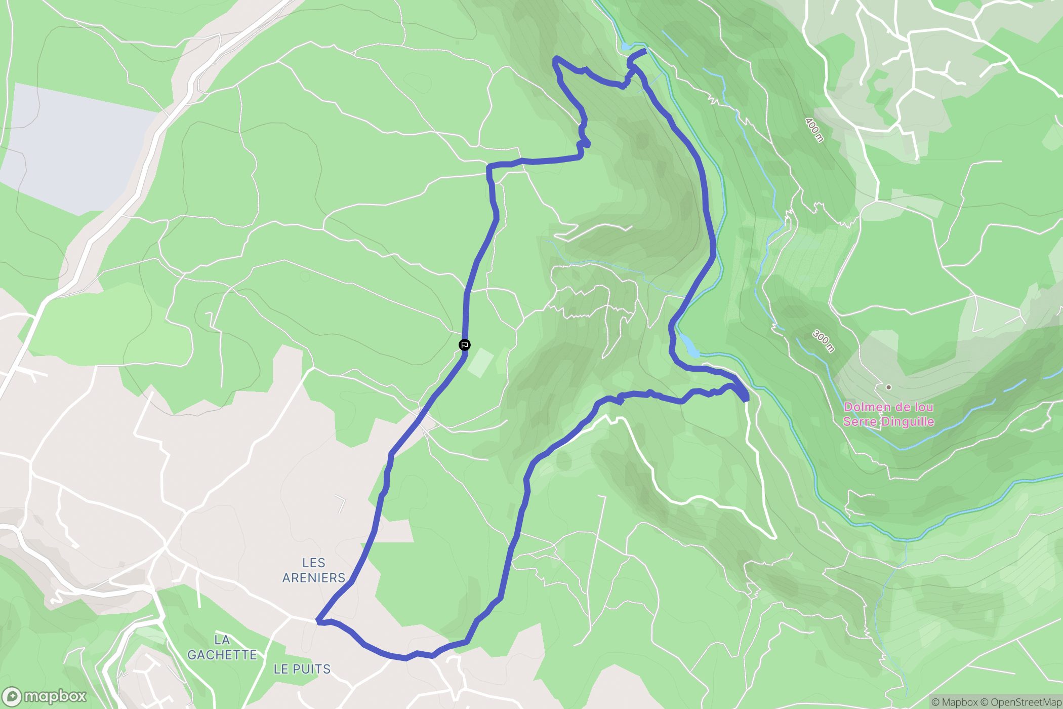 Montauroux : carte du parcours de randonnée - France