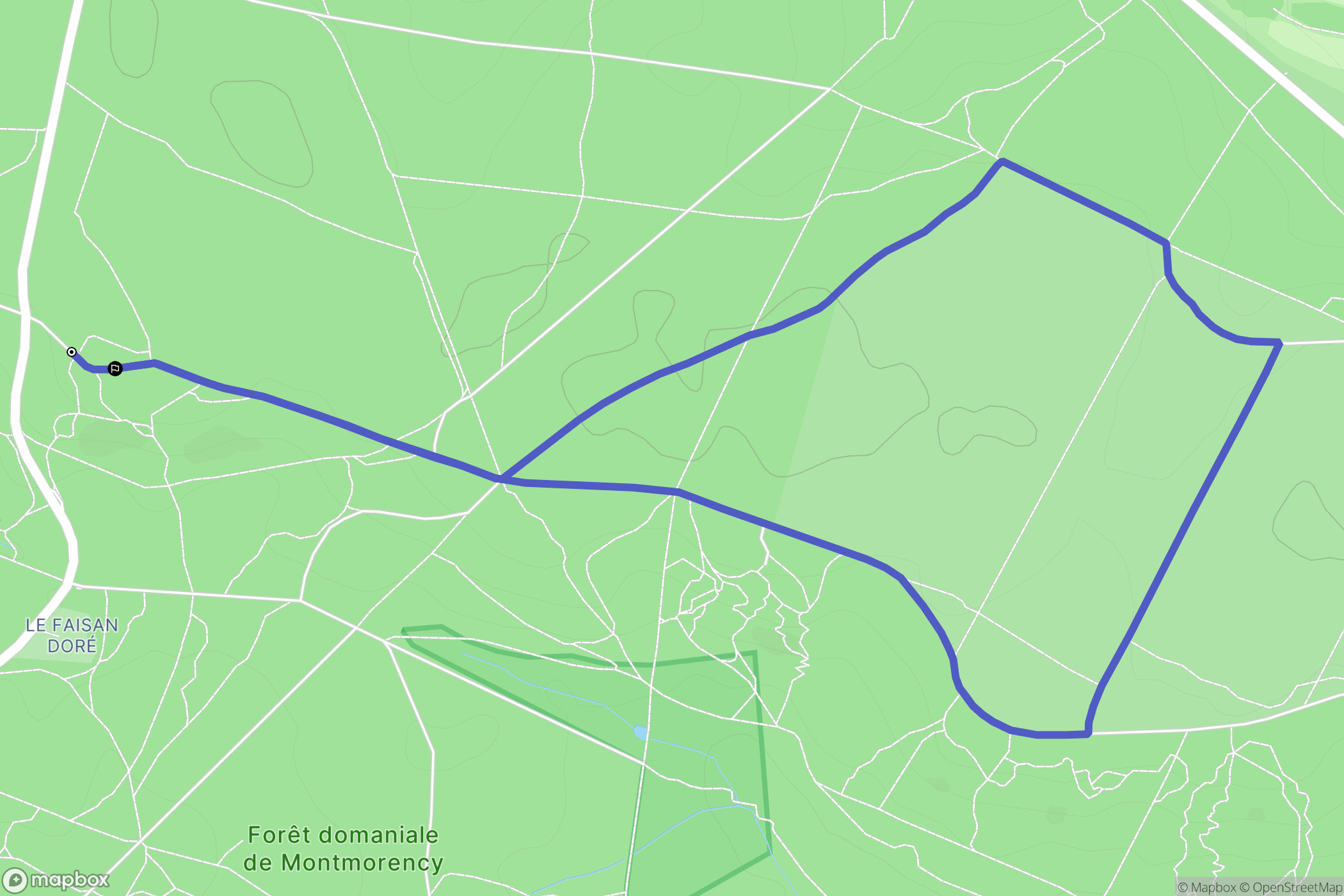 Chauvry : carte du parcours de randonnée - France