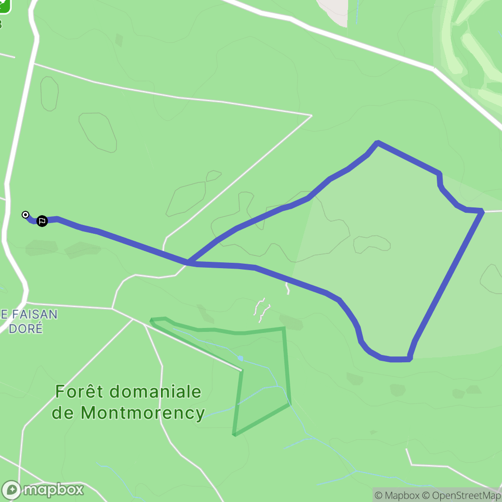 Chauvry : carte du parcours de randonnée - France