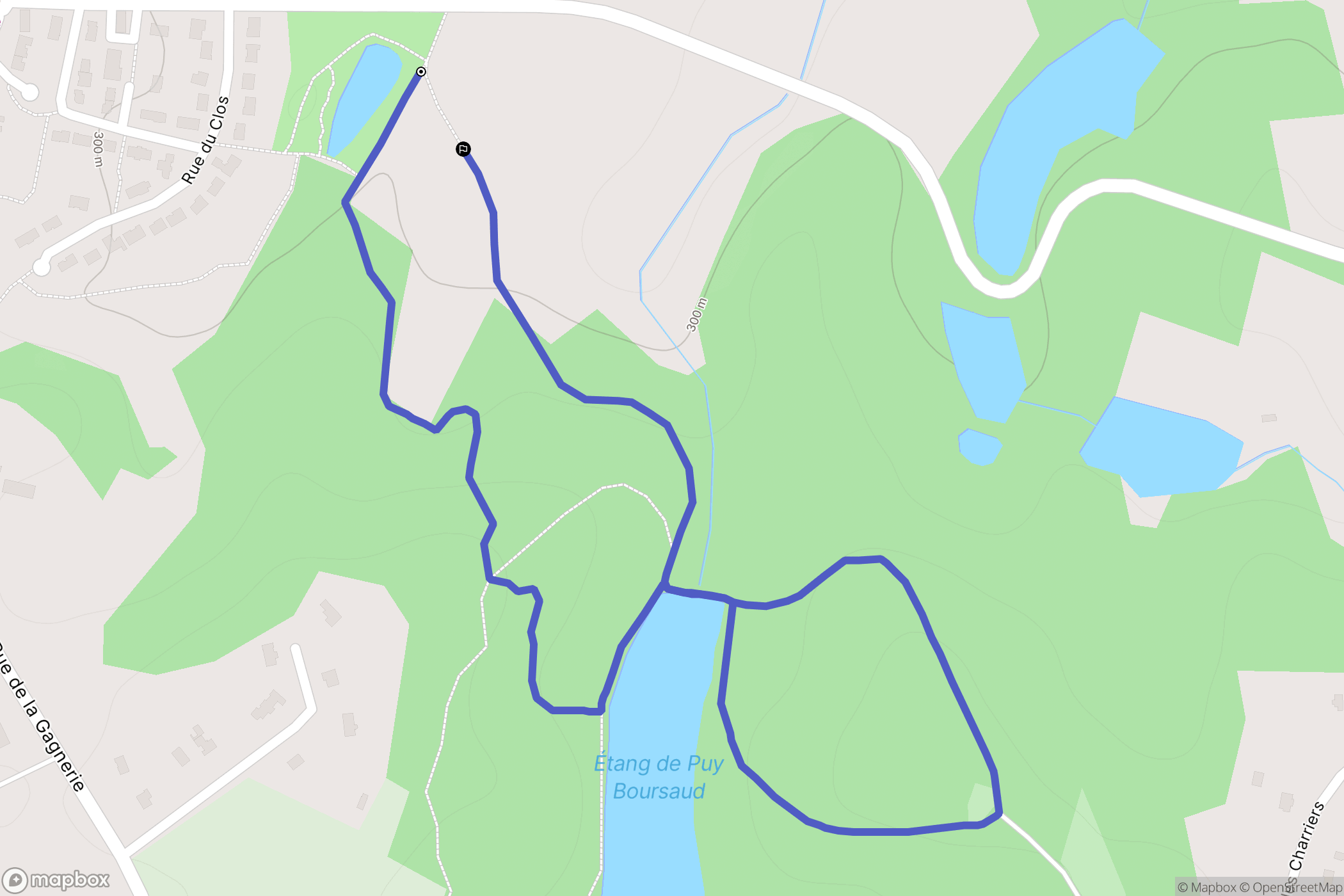 Saint-Gence : carte du parcours de randonnée - France