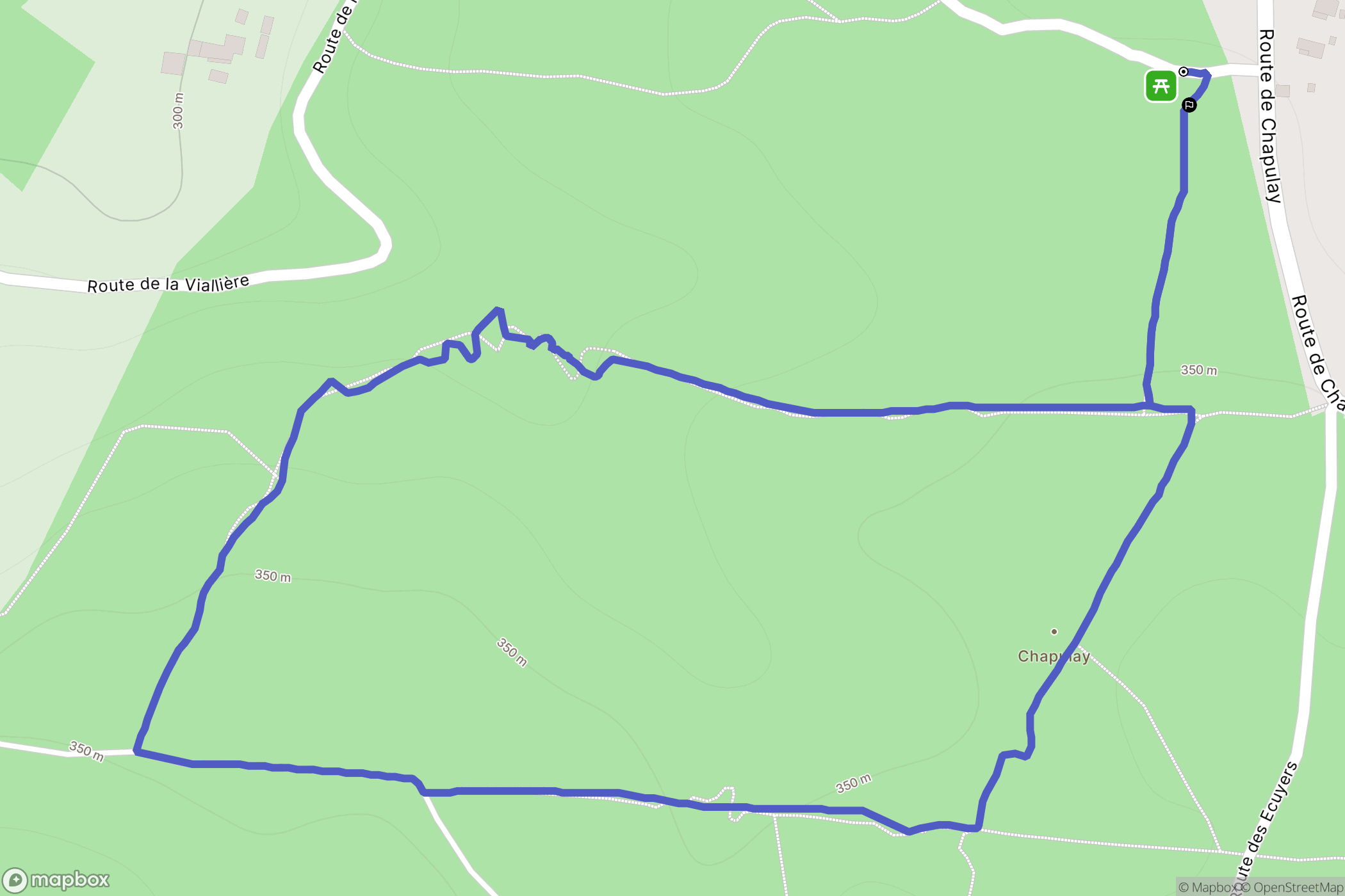 Septème : carte du parcours de randonnée - France