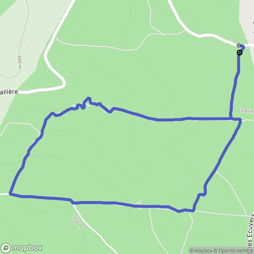 Septème : carte du parcours de randonnée - France