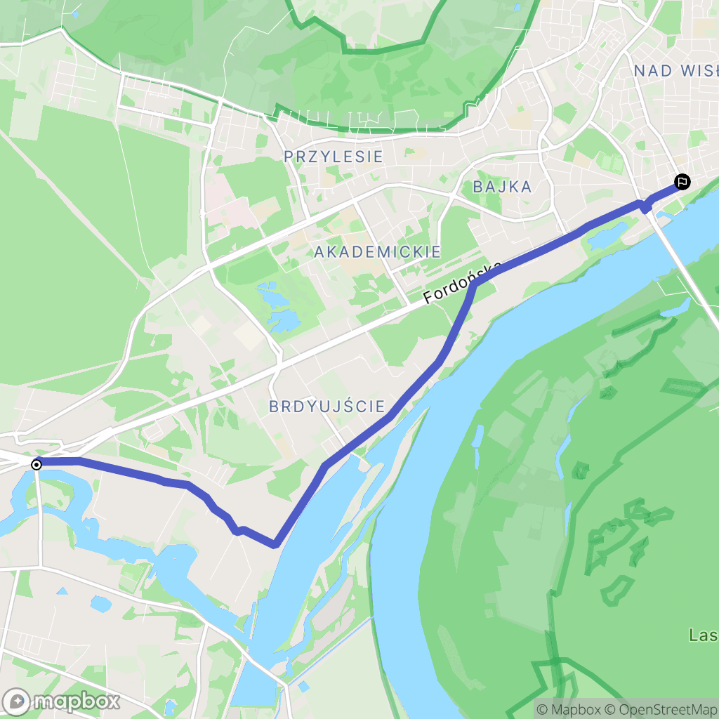 Bydgoszcz: mapa trasy - Poland