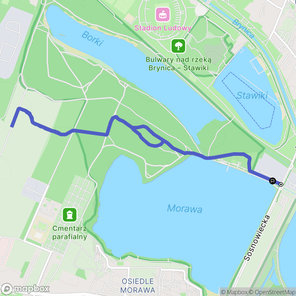 Katowice: mapa trasy - Poland
