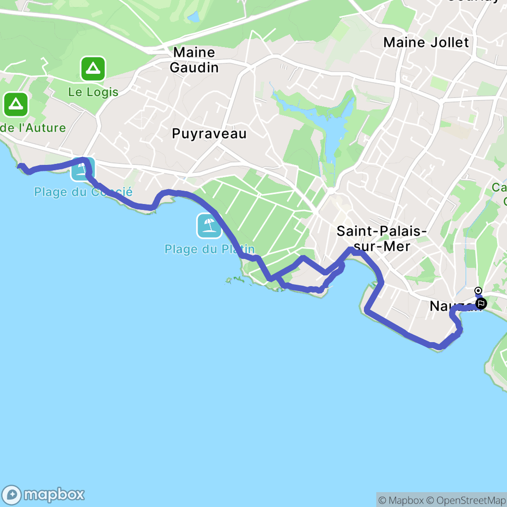 Saint-Palais-sur-Mer : carte du parcours de randonnée - France