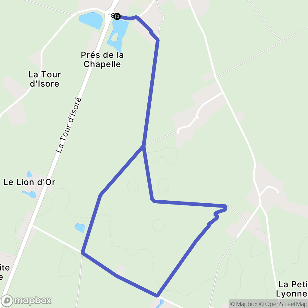 Sorigny : carte du parcours de randonnée - France