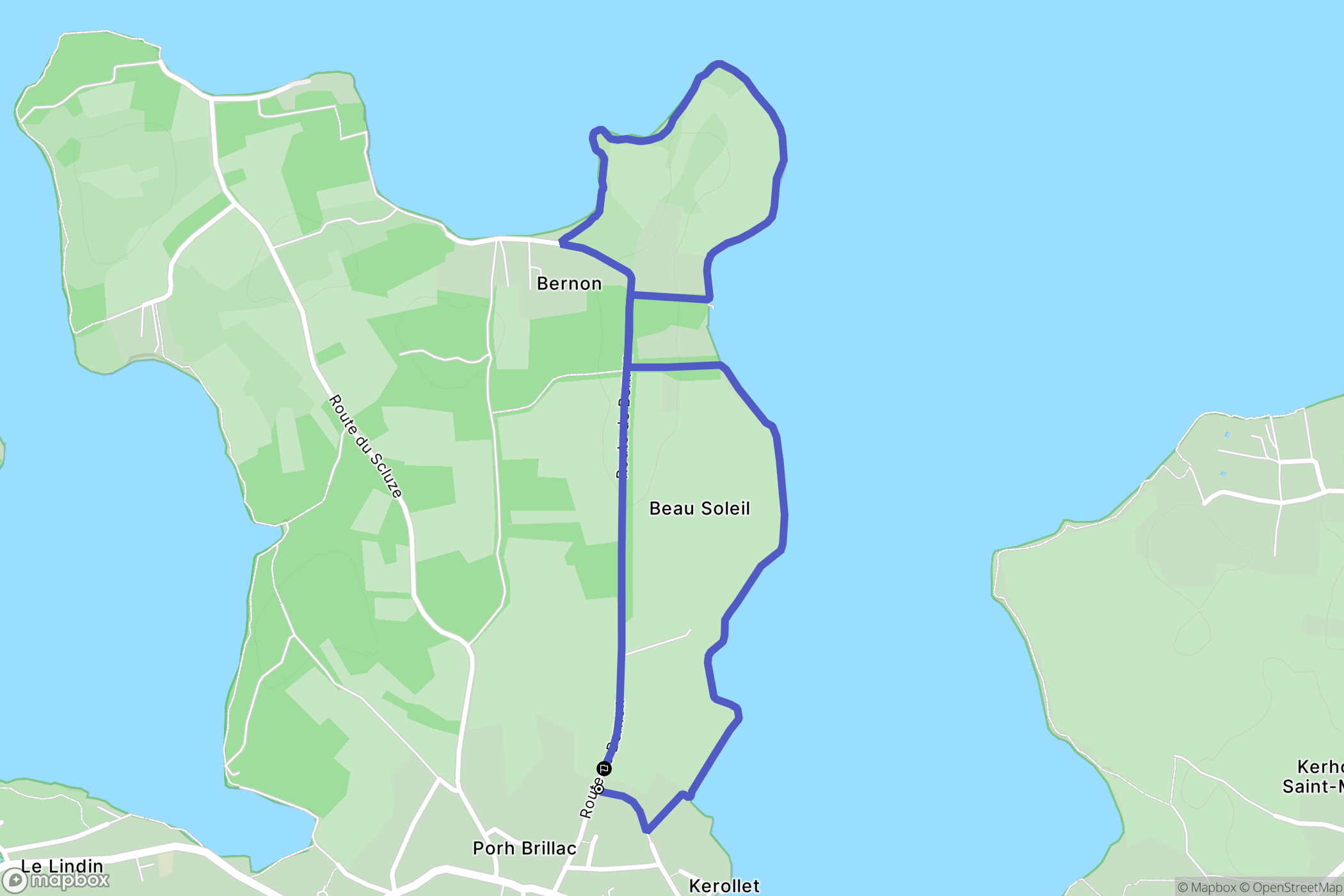 Sarzeau : carte du parcours de randonnée - France