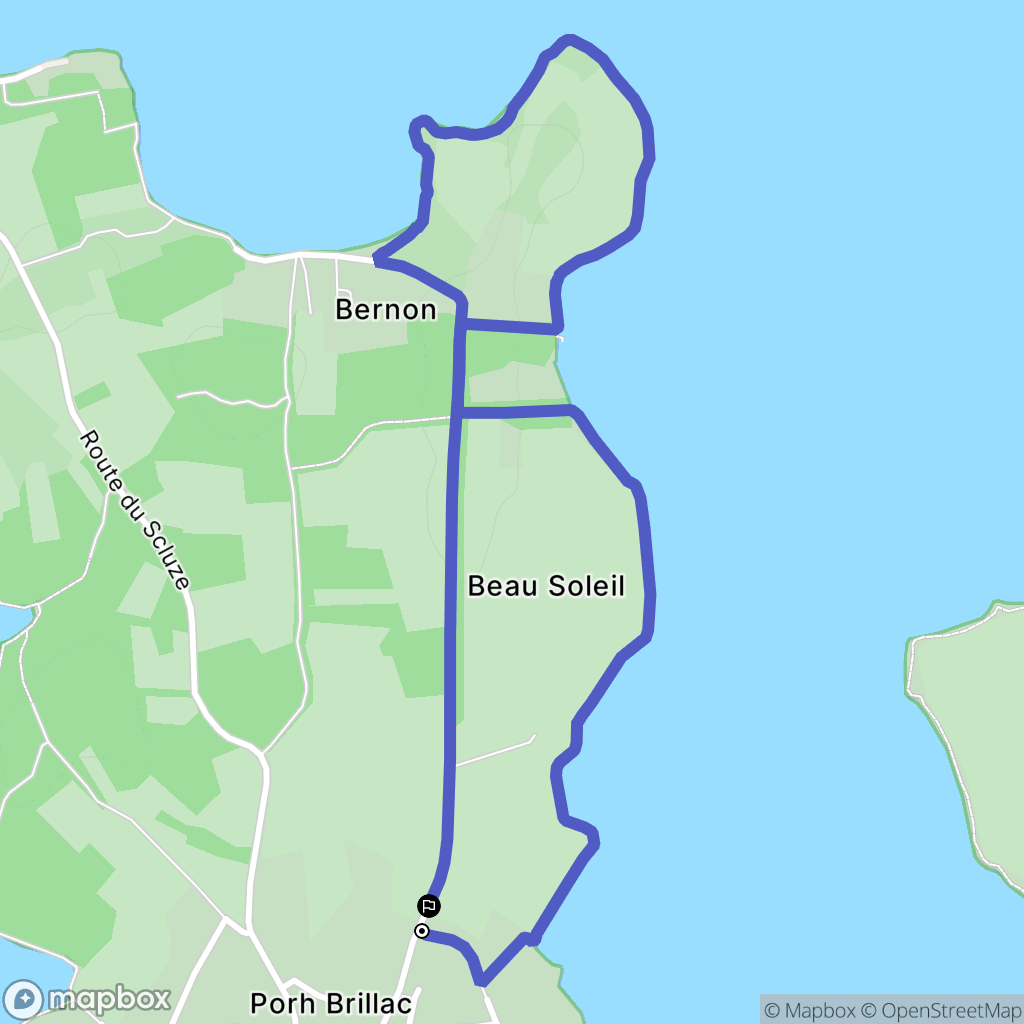 Sarzeau : carte du parcours de randonnée - France