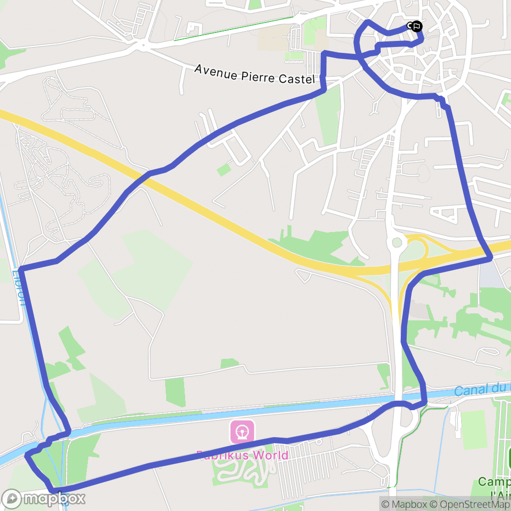 Vias : carte du parcours de randonnée - France