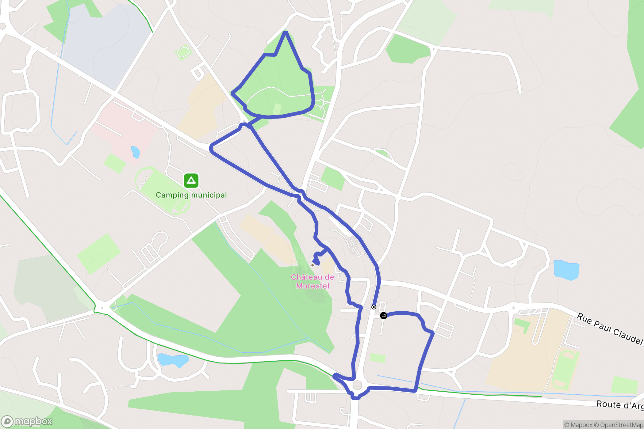 Morestel : carte du parcours de randonnée - France