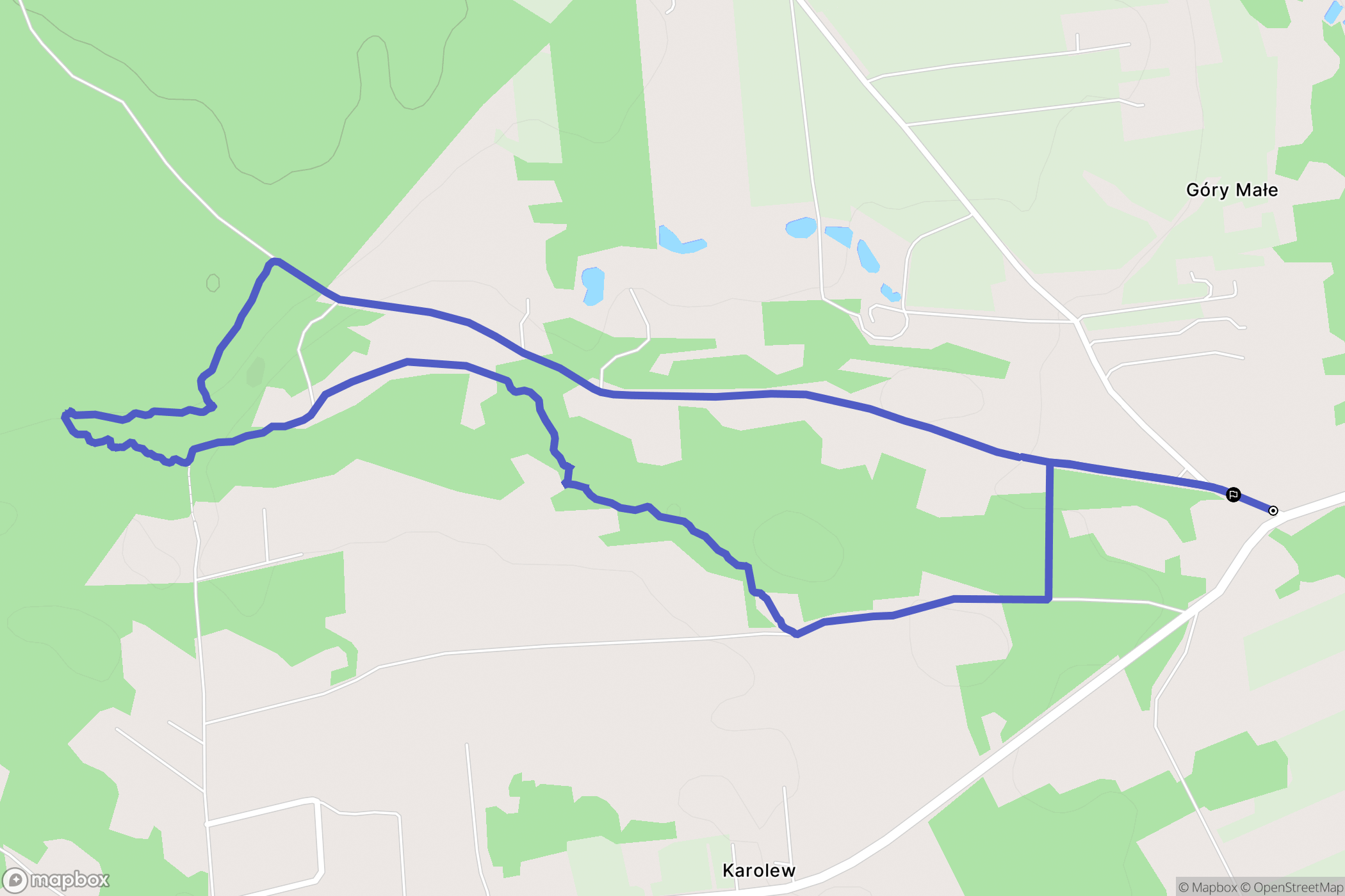 Góry Małe: mapa trasy - Poland