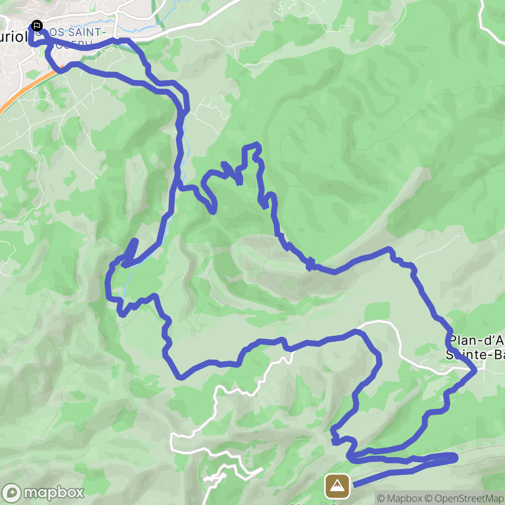 Auriol : carte du parcours de randonnée - France