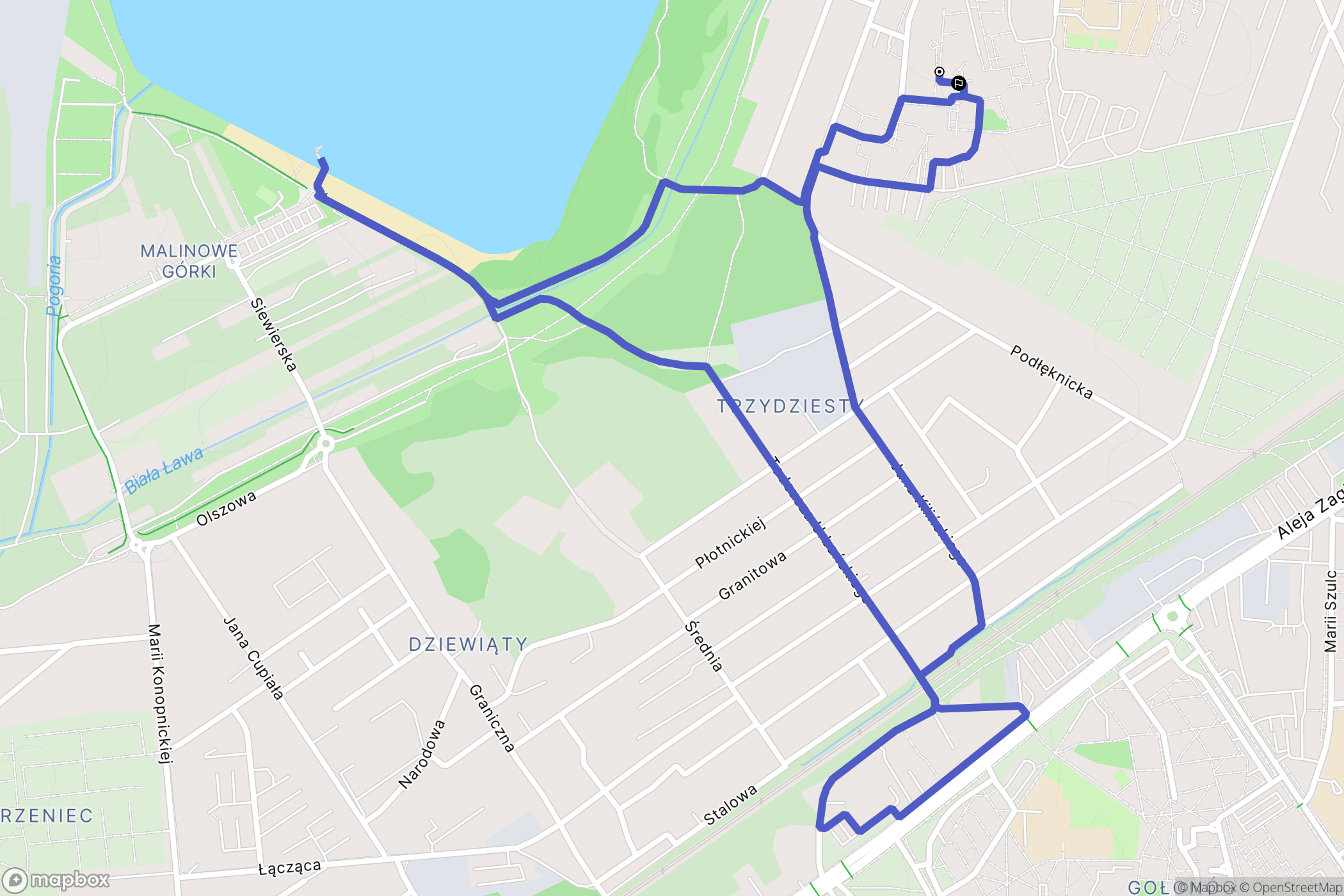 Dąbrowa Górnicza: mapa trasy - Poland