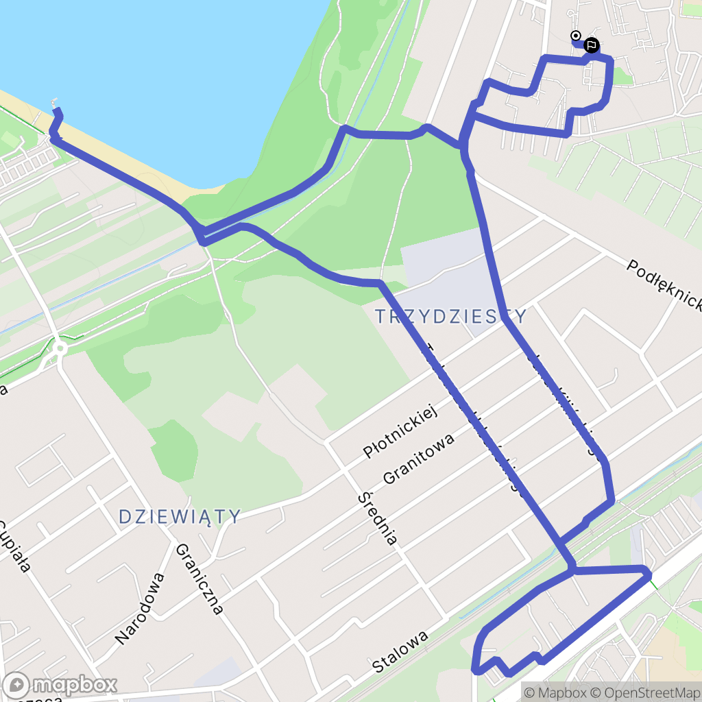 Dąbrowa Górnicza: mapa trasy - Poland