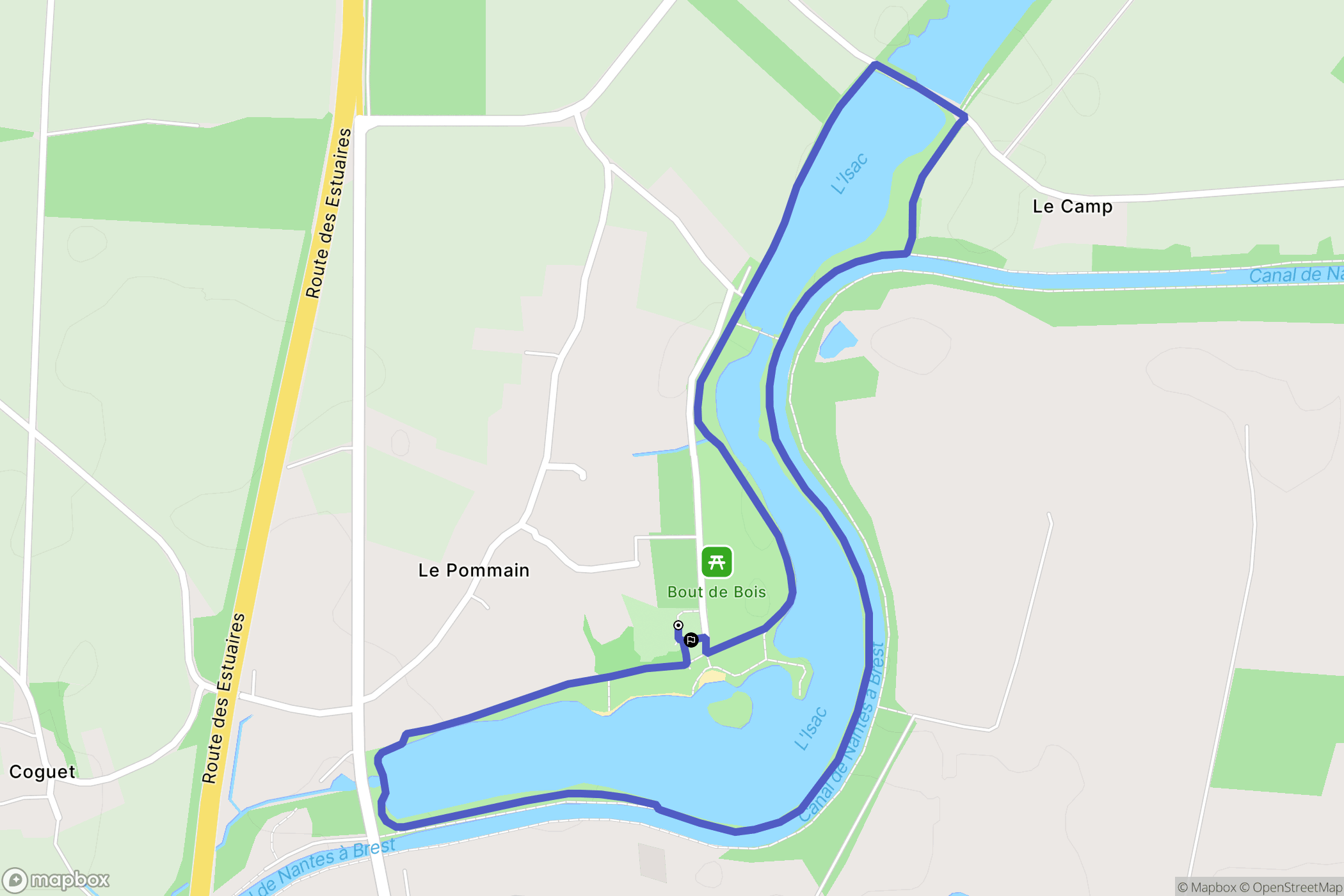 Saffré : carte du parcours de randonnée - France
