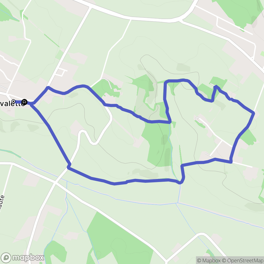 Lavalette : carte du parcours de randonnée - France