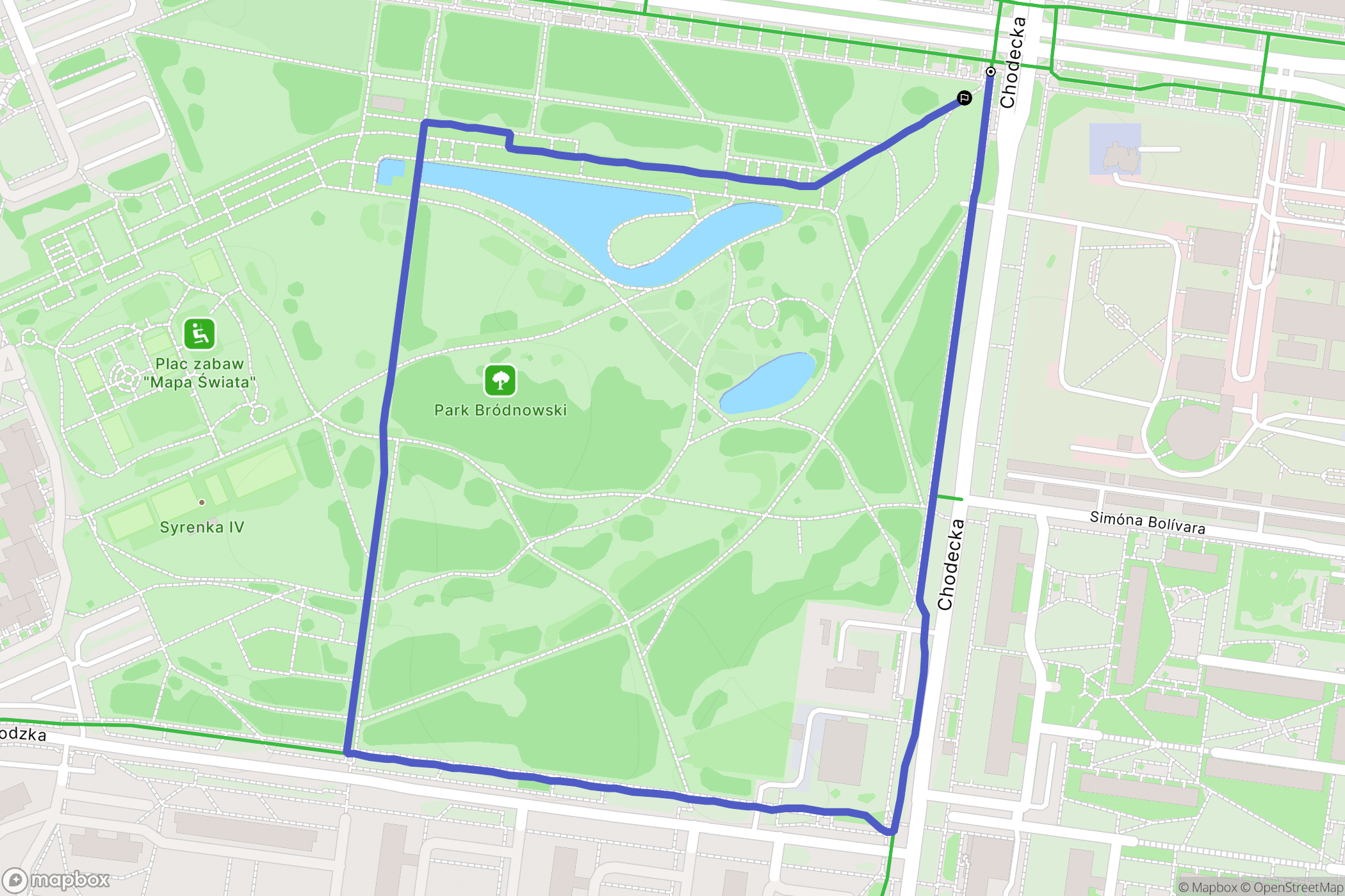 Warsaw: mapa trasy - Poland