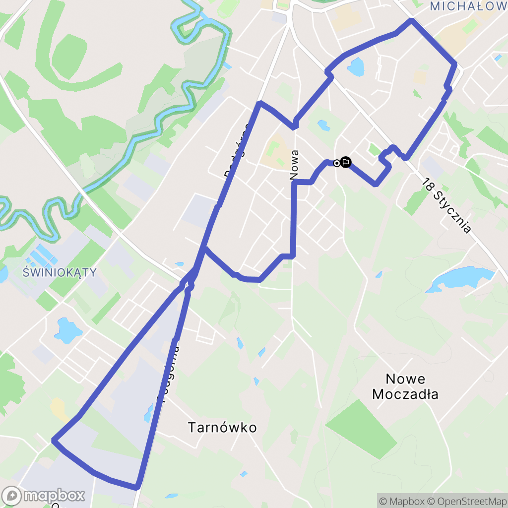 Brodnica: mapa trasy - Poland