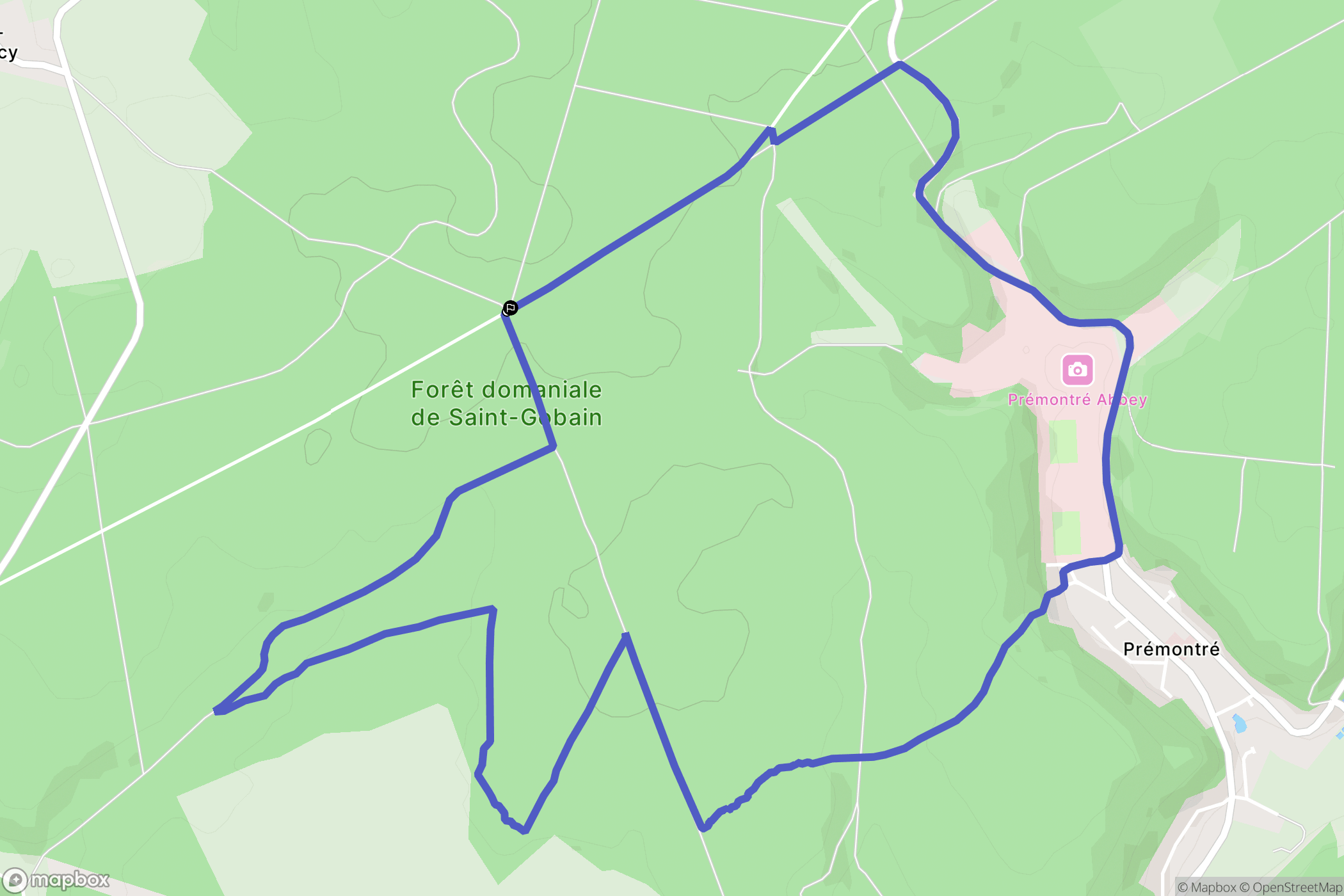 Bassoles-Aulers : carte du parcours de randonnée - France