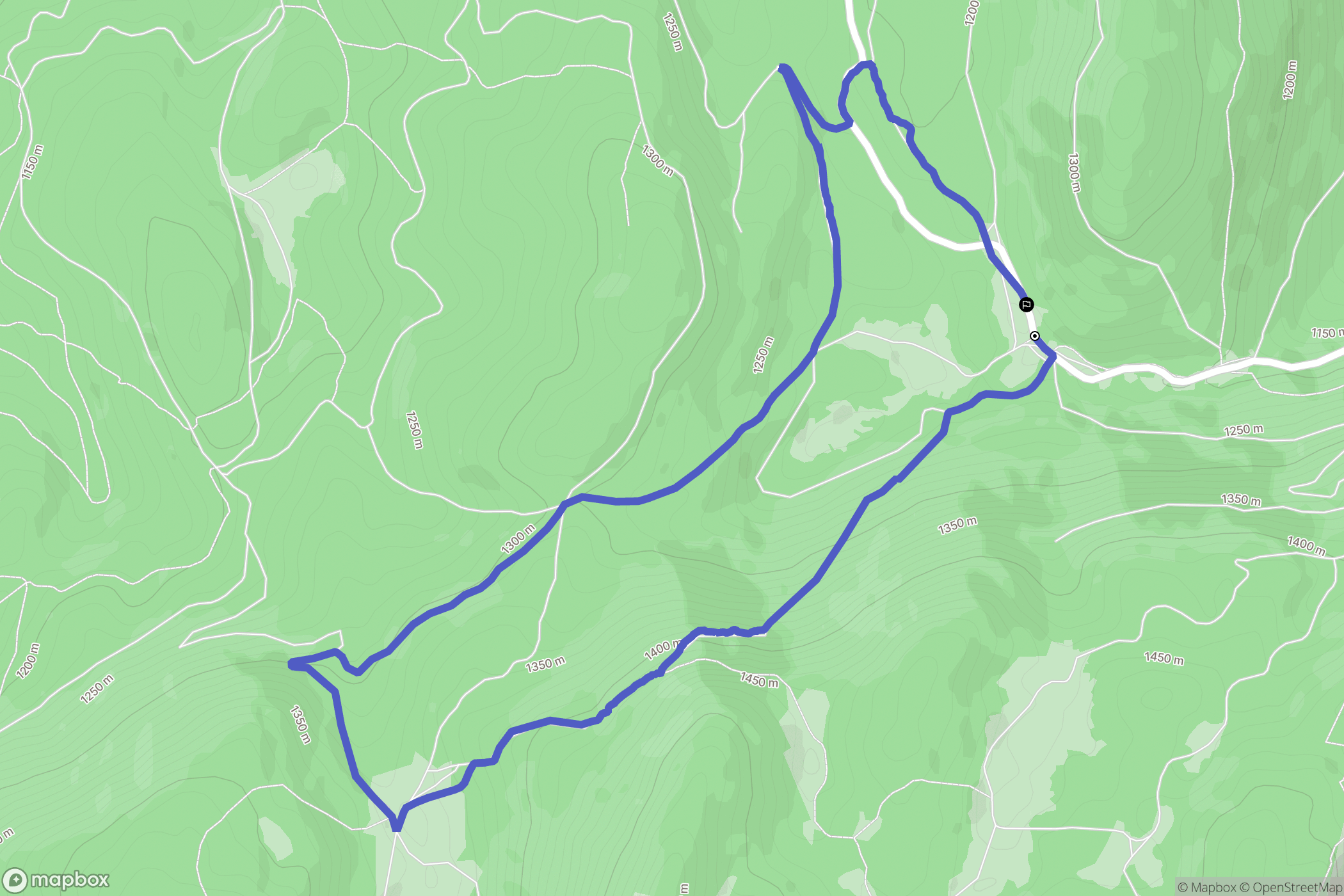 La Chapelle-en-Vercors : carte du parcours de randonnée - France