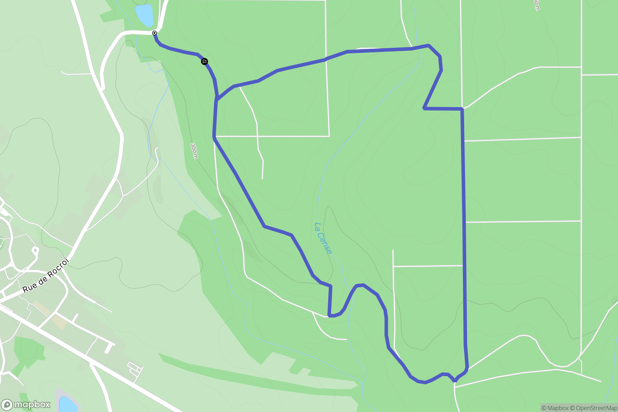 Maubert-Fontaine : carte du parcours de randonnée - France