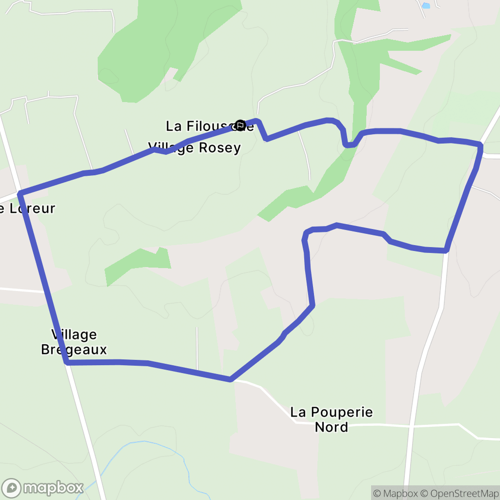 Le Loreur : carte du parcours de randonnée - France