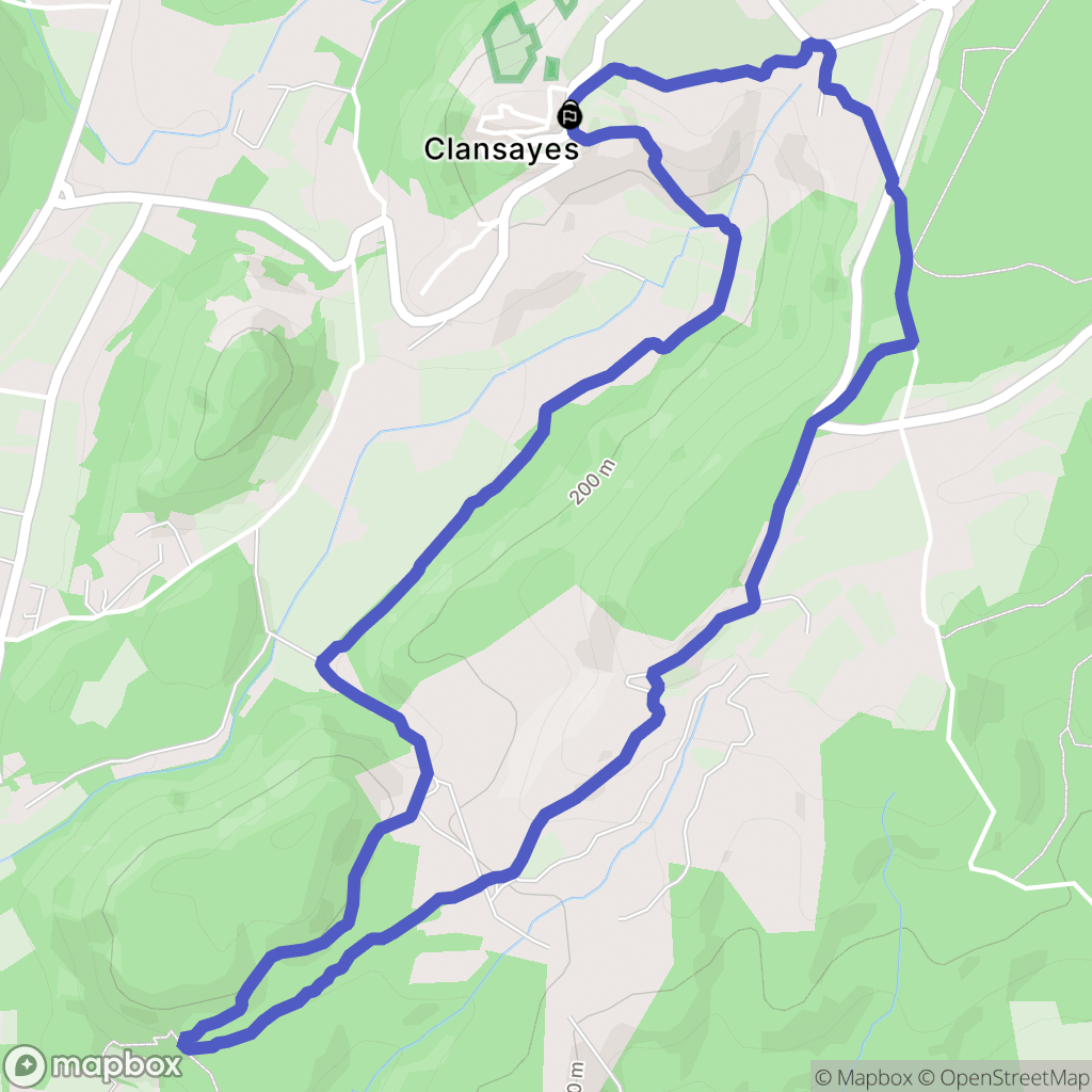 Clansayes : carte du parcours de randonnée - France