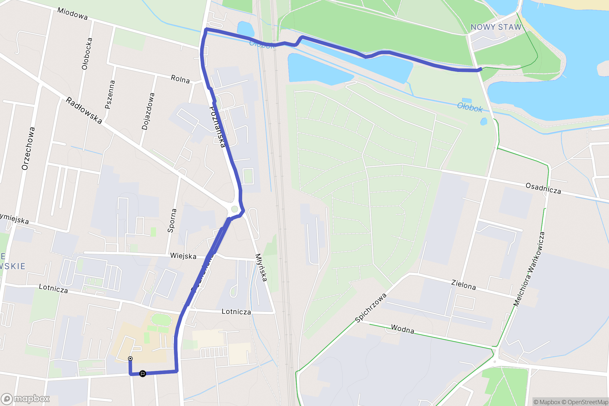 Ostrów Wielkopolski: mapa trasy - Poland