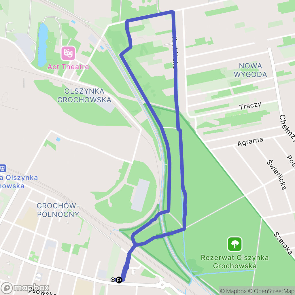 Warszawa: mapa trasy - Poland