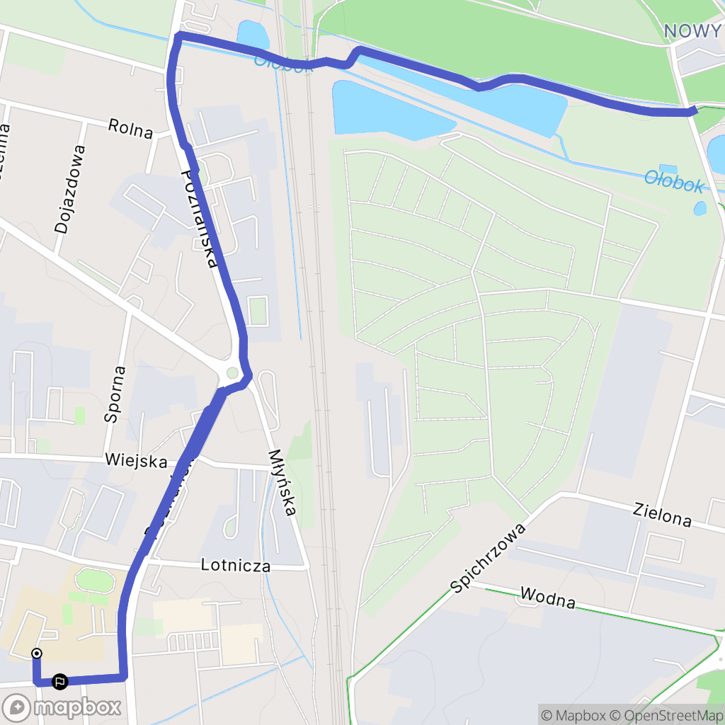 Ostrów Wielkopolski: mapa trasy - Poland