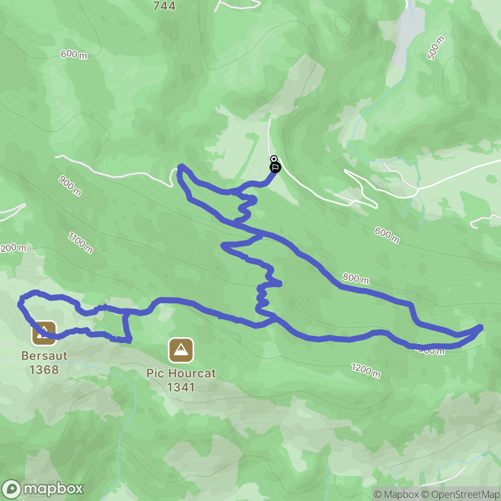 Izeste : carte du parcours de randonnée - France