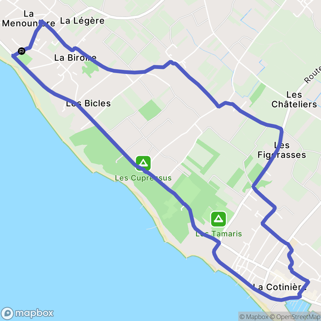 Saint-Pierre-d'Oléron : carte du parcours de randonnée - France
