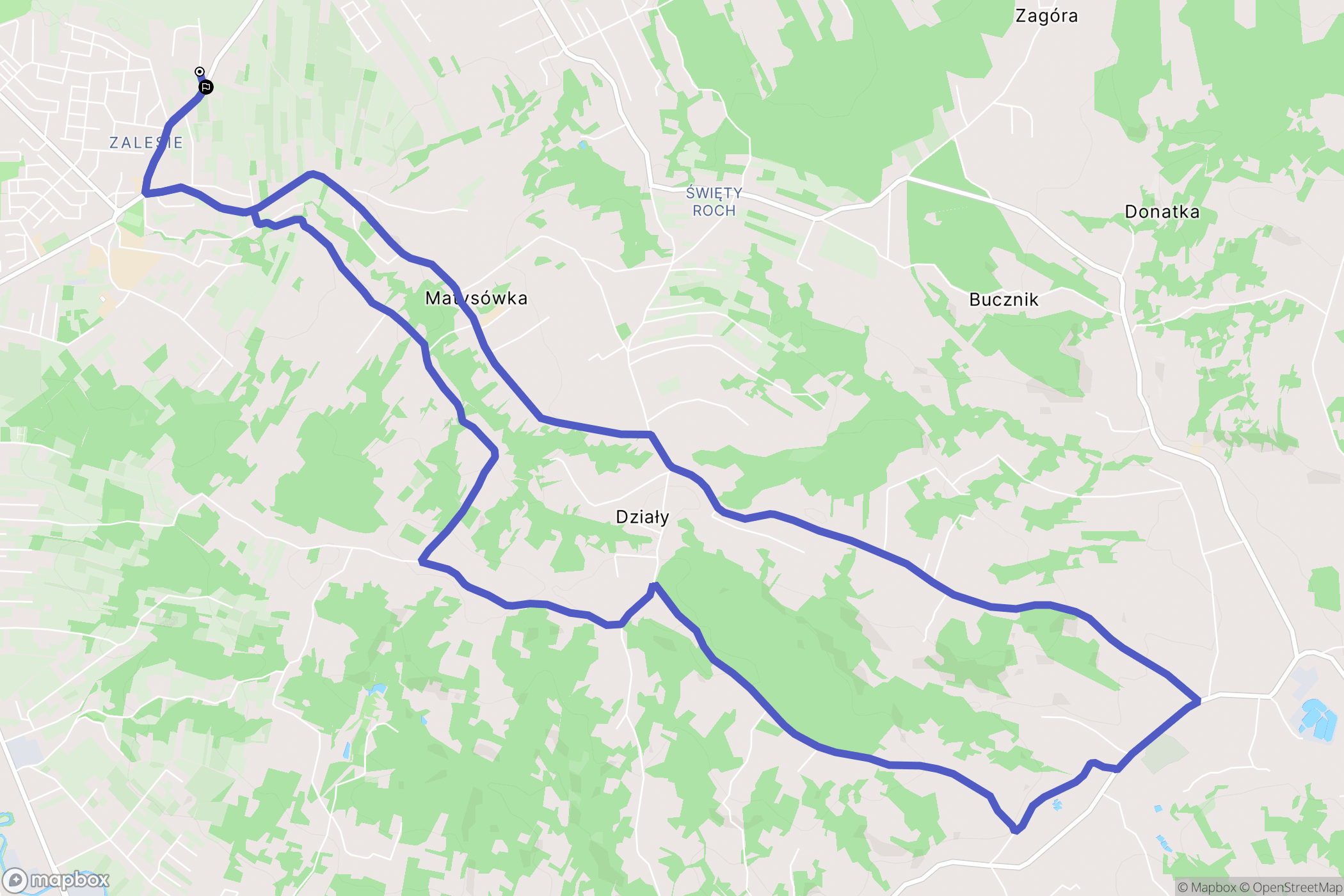 Rzeszów: mapa trasy - Poland