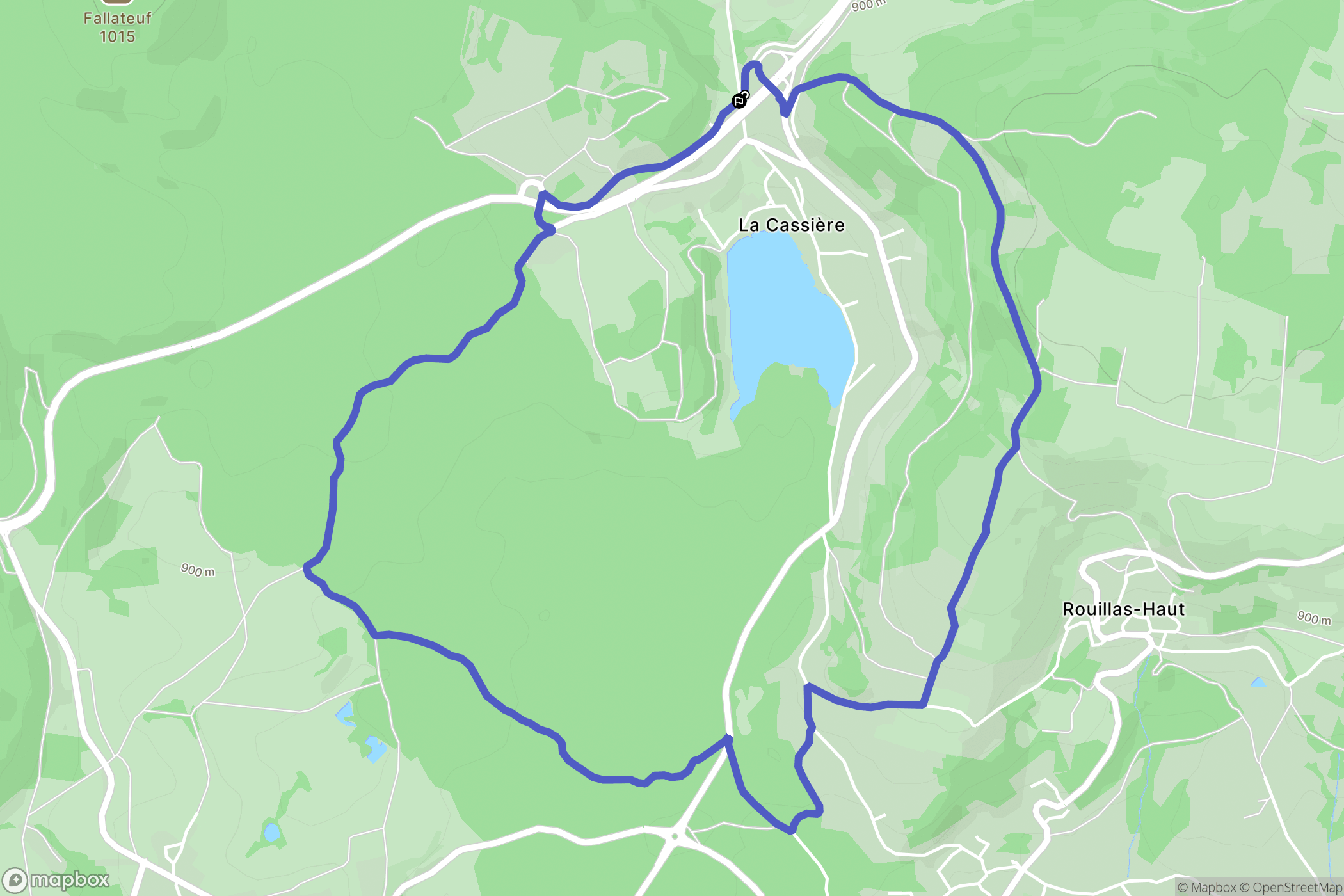 Aydat : carte du parcours de randonnée - France