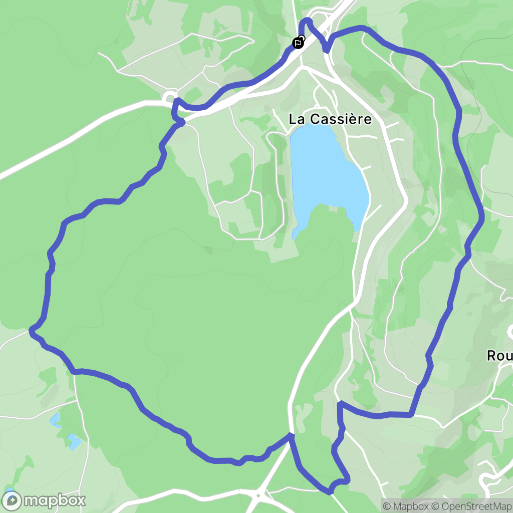 Aydat : carte du parcours de randonnée - France