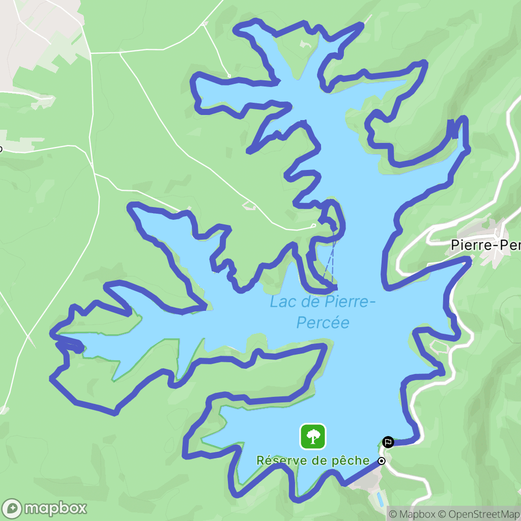 Pierre-Percée : carte du parcours de randonnée - France