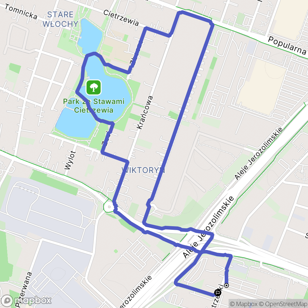 Warszawa: mapa trasy - Poland