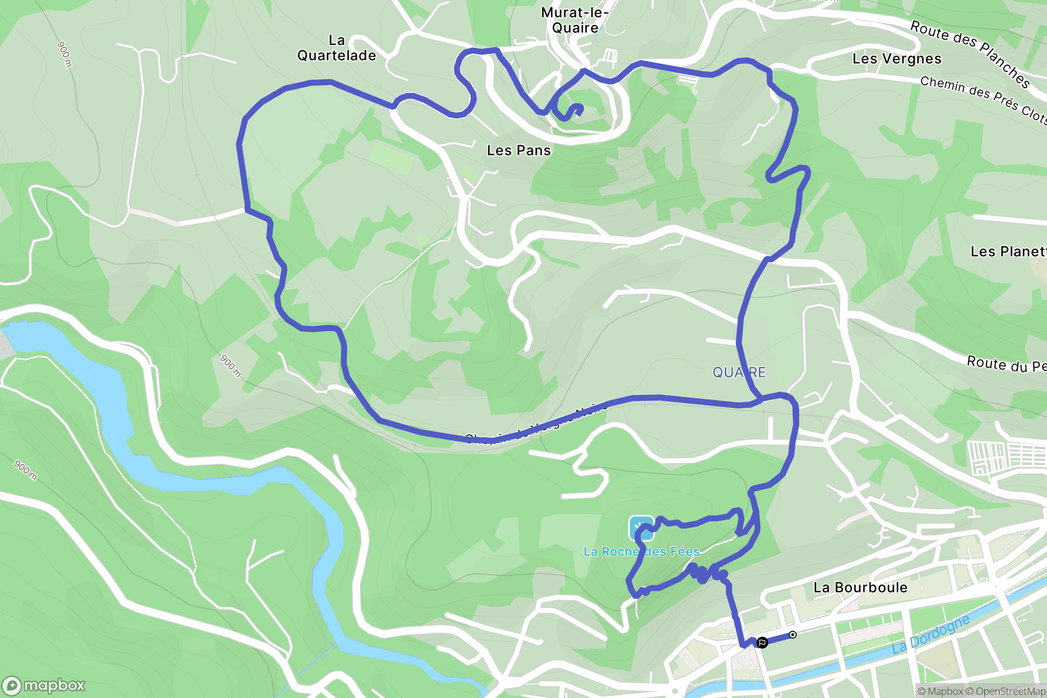 La Bourboule : carte du parcours de randonnée - France