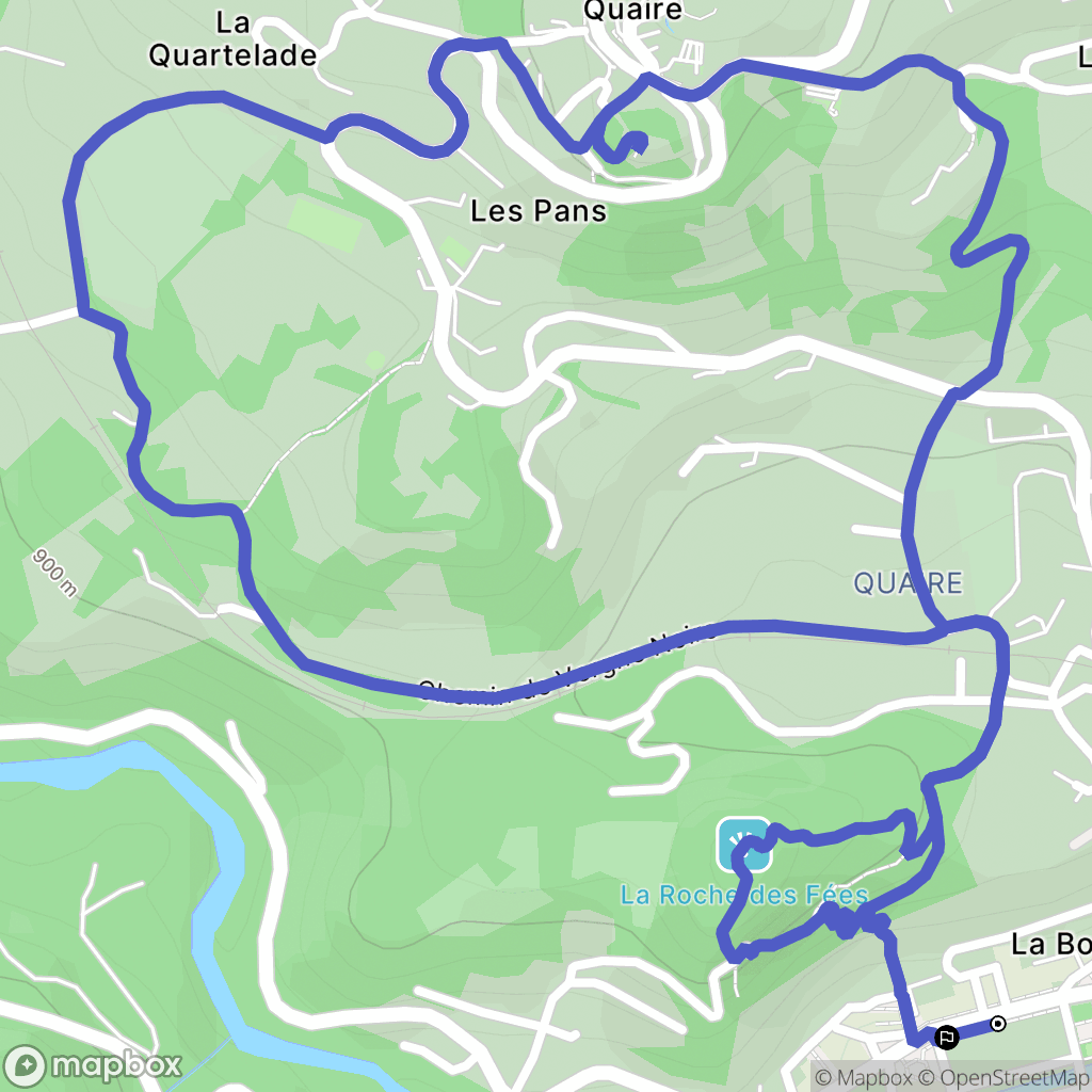 La Bourboule : carte du parcours de randonnée - France